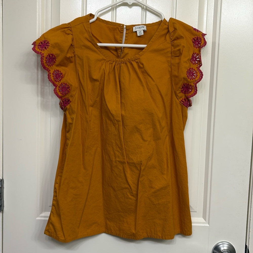 J CREW orange/Yellow Top